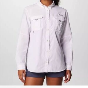 NWT Columbia White Button Down Shirt for Women